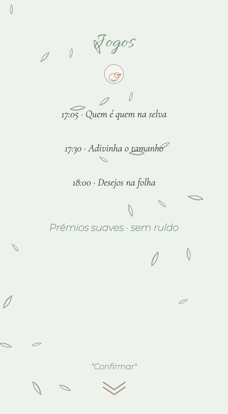 Baby Shower — Selva Suave — Jogos