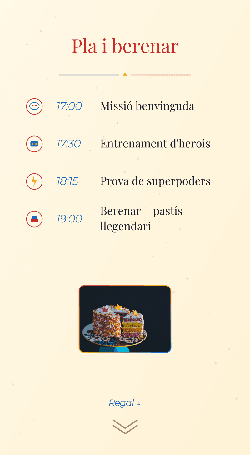 Aniversari — Superheroi — Pla i berenar