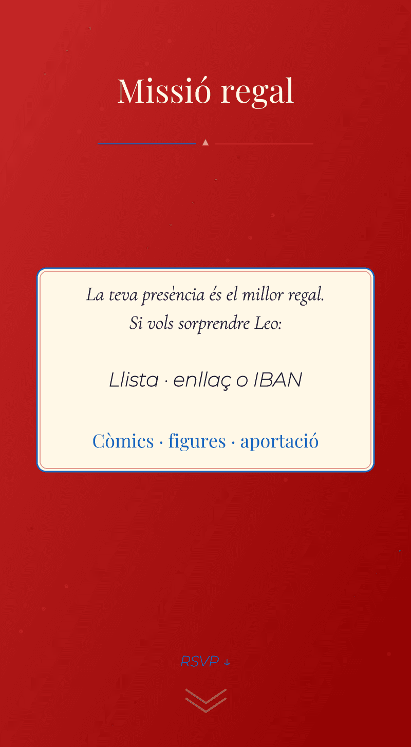 Aniversari — Superheroi — Missió regal