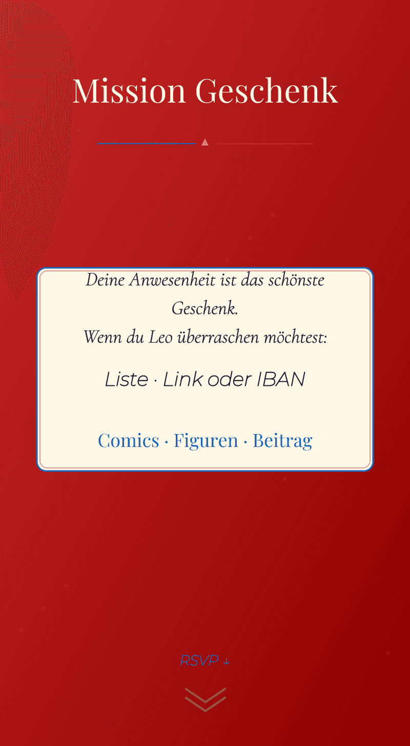 Geburtstag — Superheld — Geschenkmission