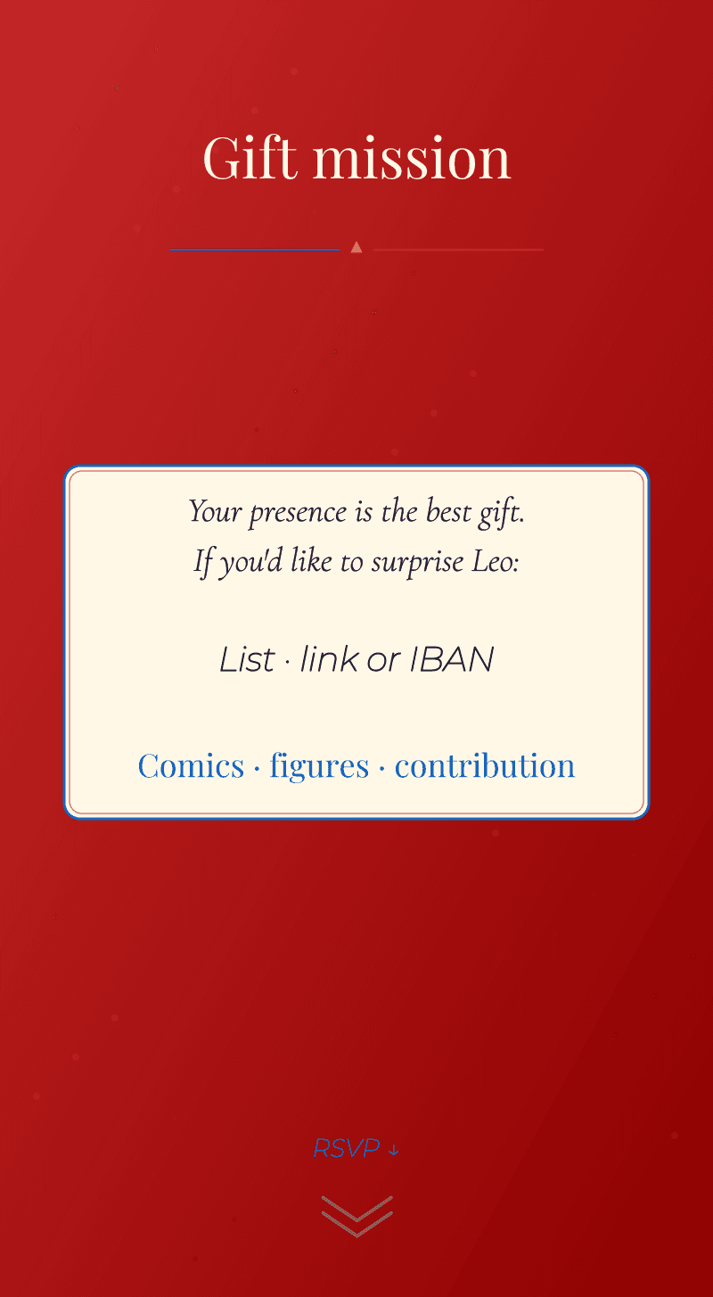 Birthday — Superhero — Gift mission