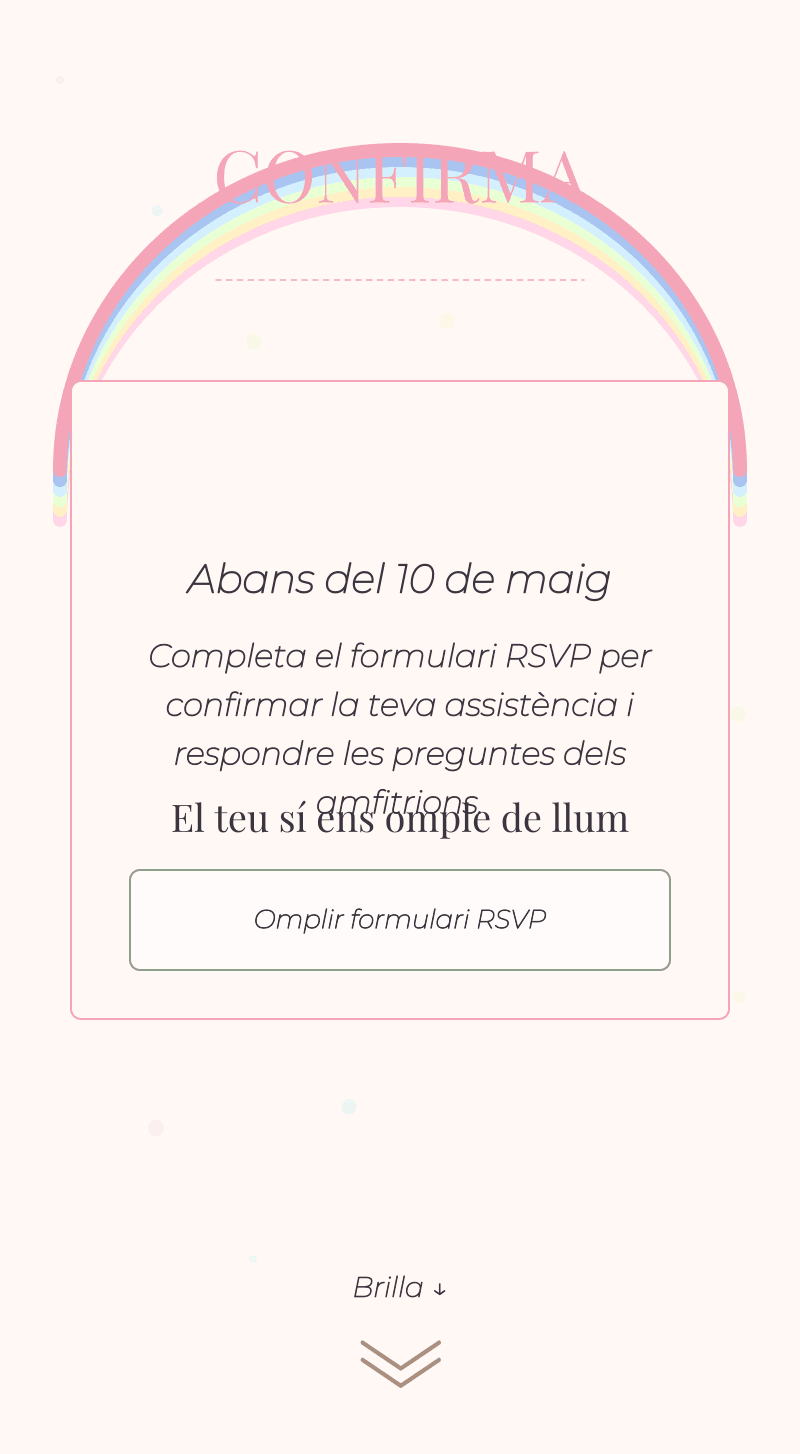 Baby Shower — Arc de Sant Martí Pastel — Confirma
