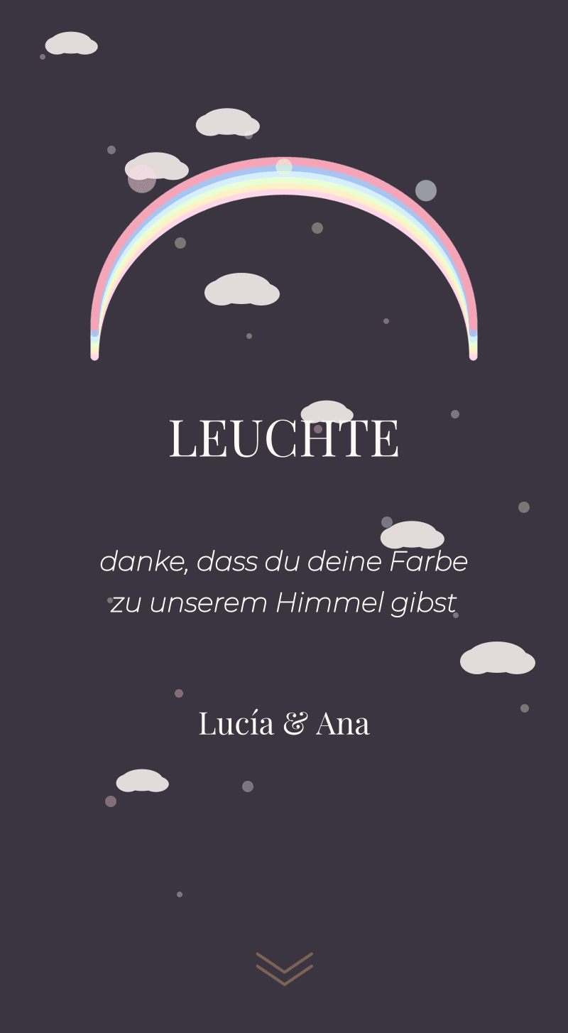 Baby Shower — Pastell-Regenbogen — Leuchte