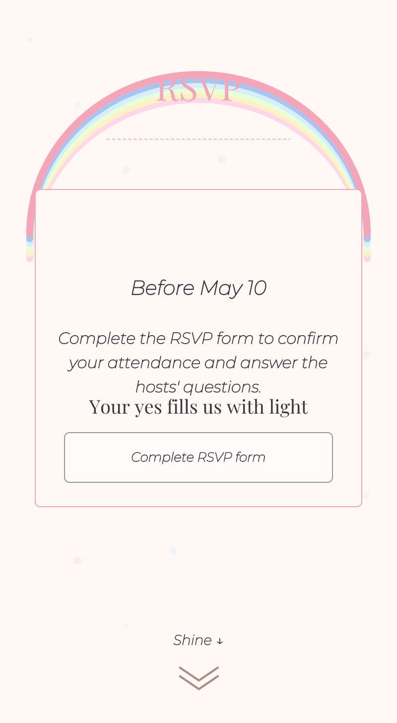 Baby Shower — Pastel Rainbow — RSVP