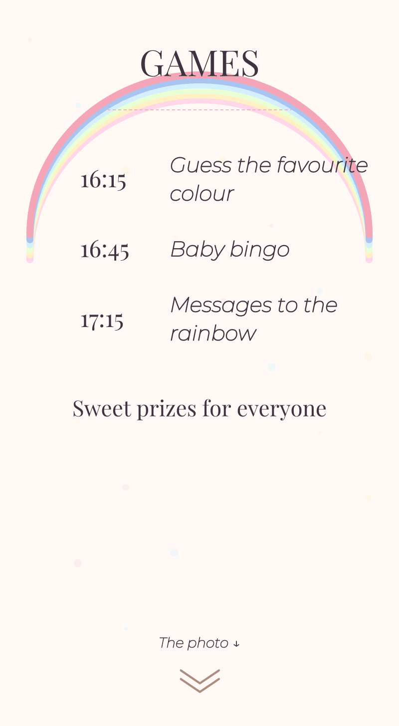 Baby Shower — Pastel Rainbow — Games