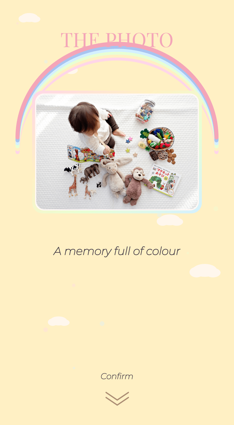 Baby Shower — Pastel Rainbow — The photo