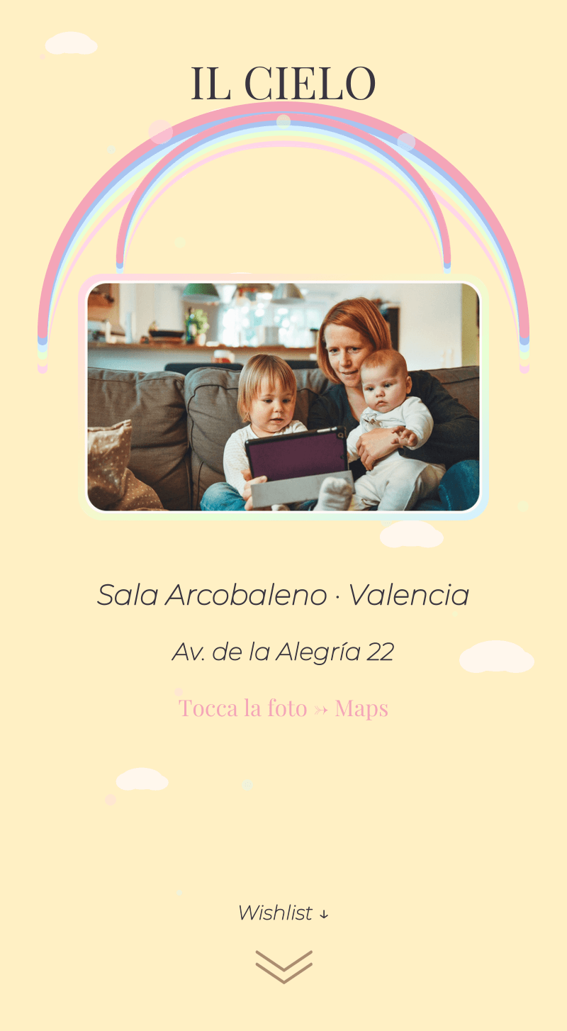 Baby Shower — Arcobaleno Pastello — Il cielo