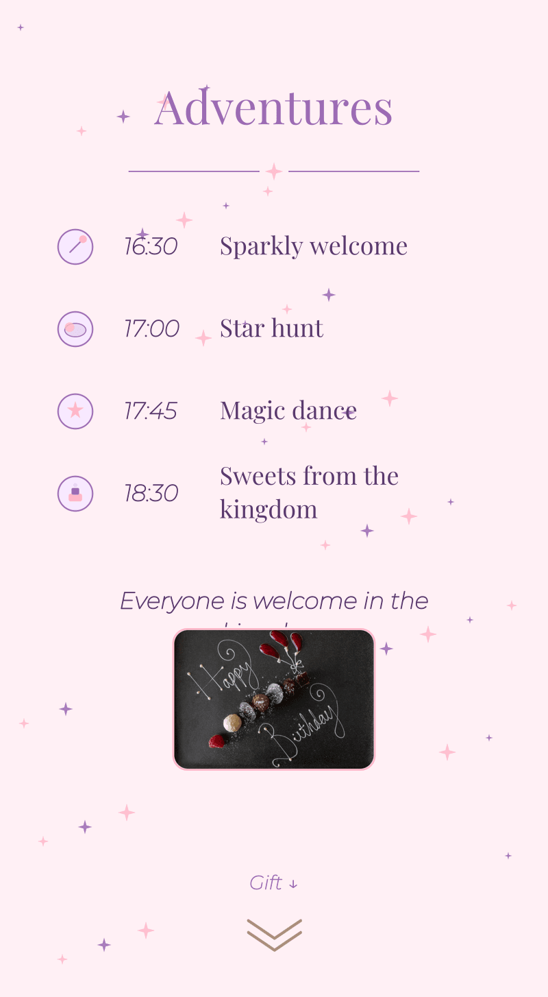 Birthday — Unicorn — Plan and snack