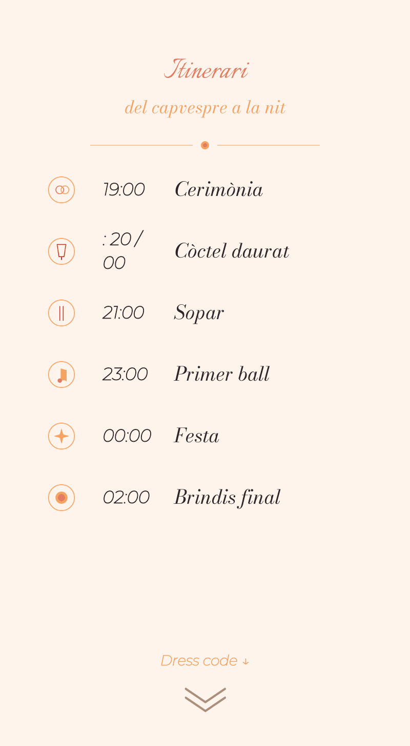 Noces — Capvespre — Itinerari