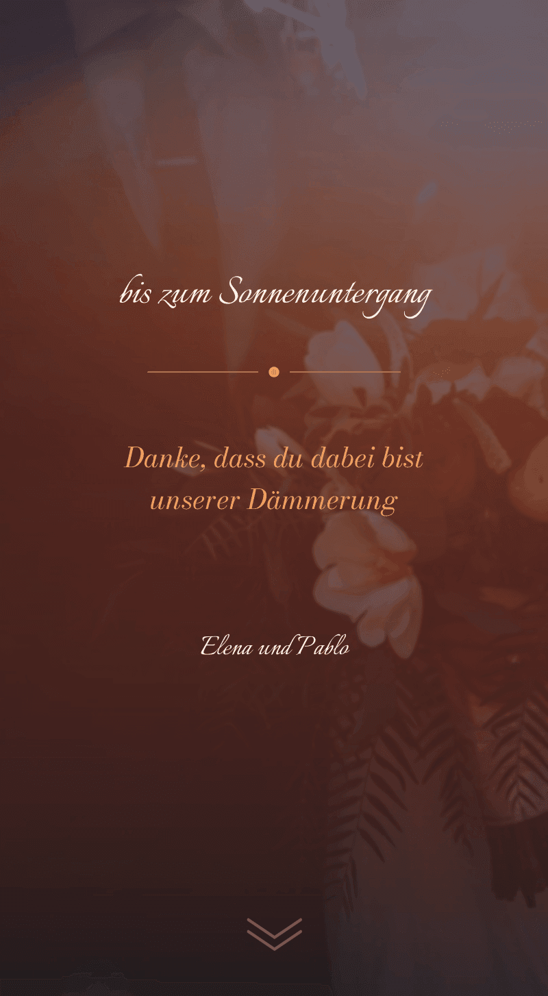 Hochzeit – Sonnenuntergang — Bis zum Sonnenuntergang