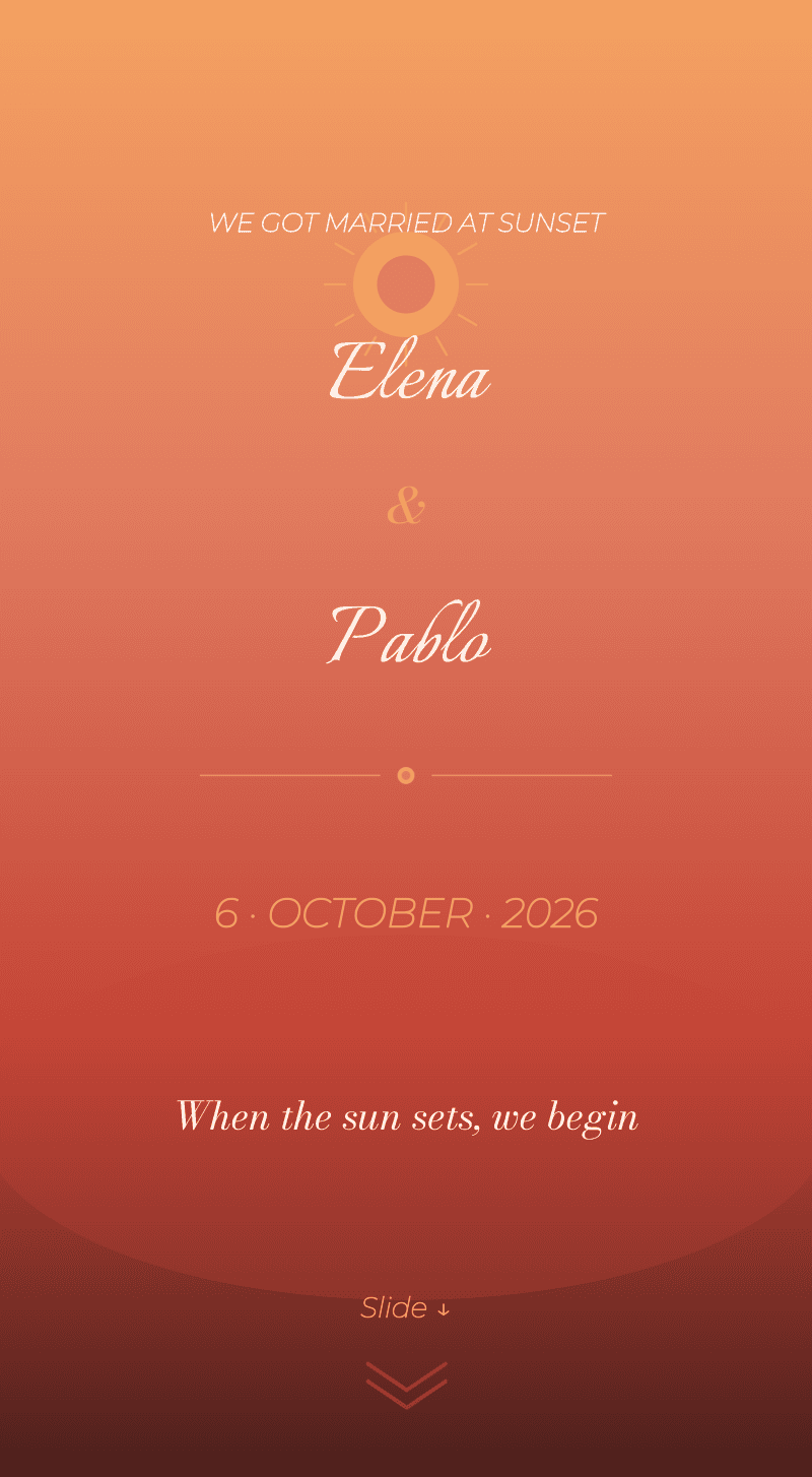 Wedding — Sunset
