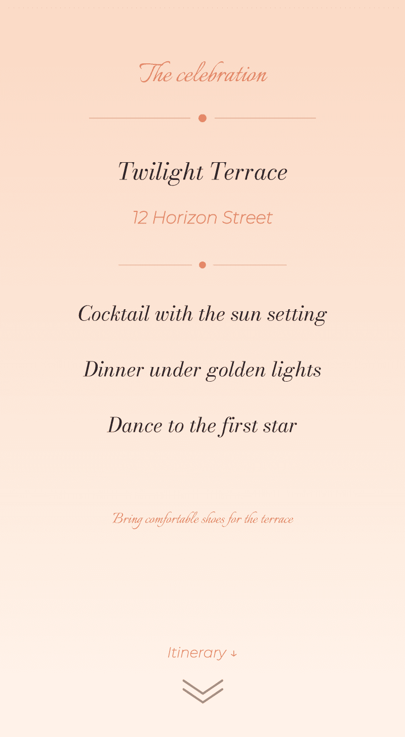 Wedding — Sunset — The celebration