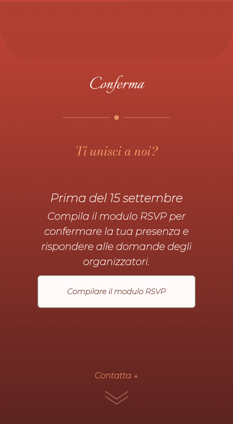 Matrimonio: tramonto — Conferma