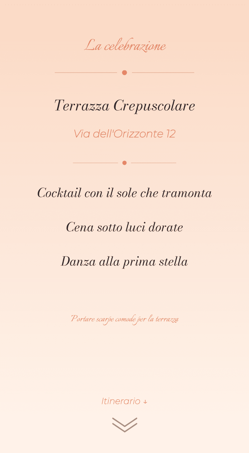 Matrimonio: tramonto — La celebrazione