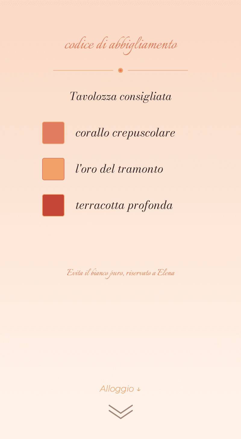 Matrimonio: tramonto — Dress code