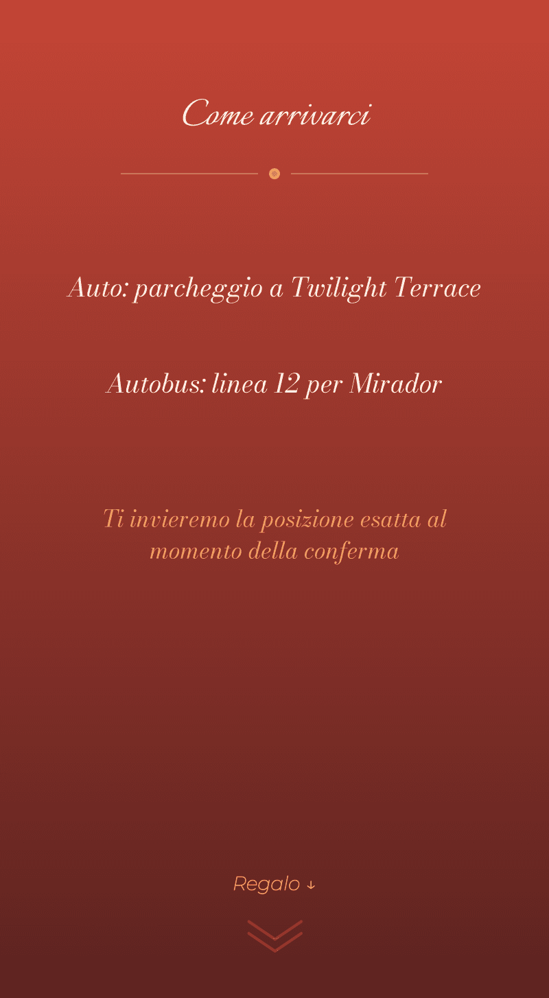 Matrimonio: tramonto — Come arrivare