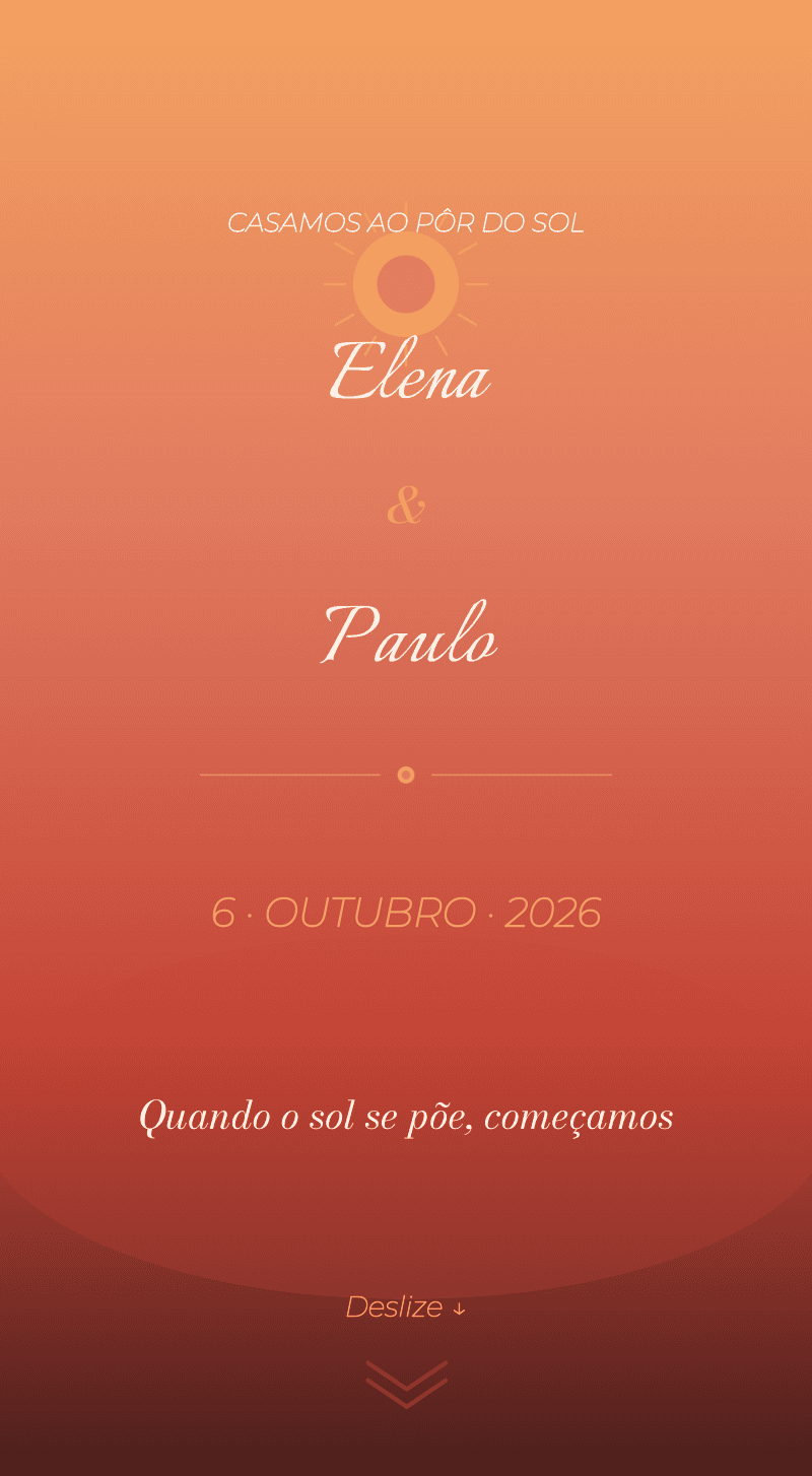 Casamento - Pôr do Sol