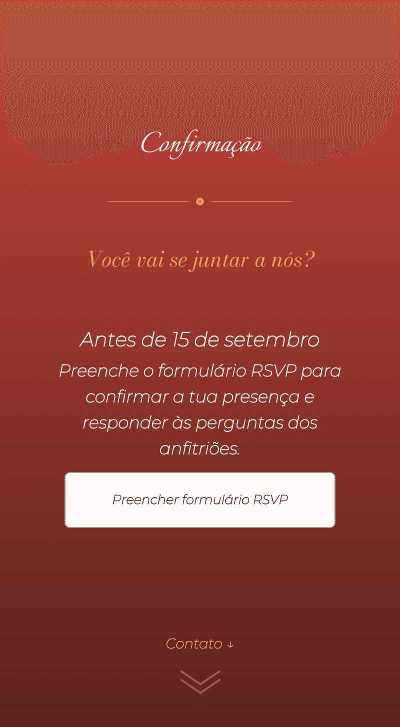 Casamento - Pôr do Sol — Confirmação