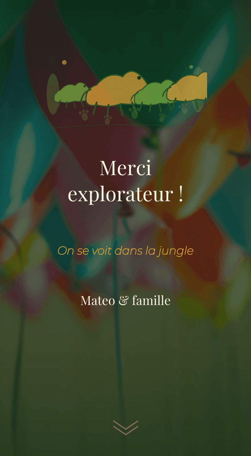 Anniversaire — Dinosaure — Merci, explorateur !