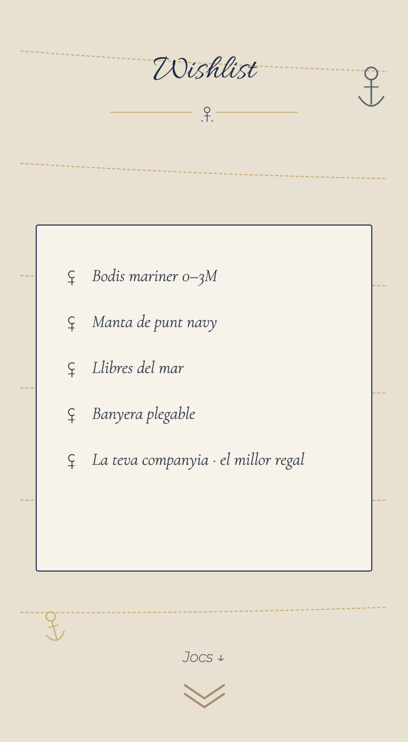 Baby Shower — Mariner Nadó — Wishlist