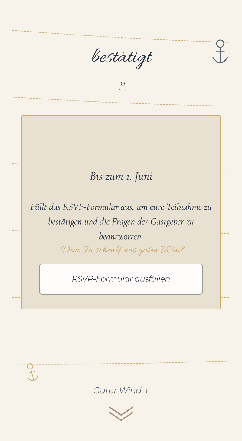 Baby Shower — Baby-Matrose — Zusage
