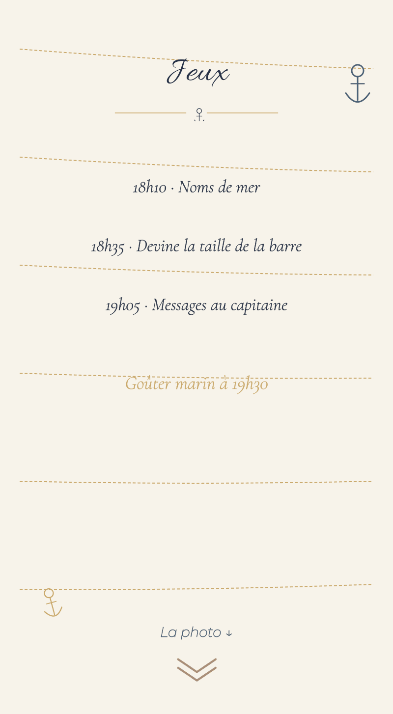 Baby Shower — Bébé Marin — Jeux