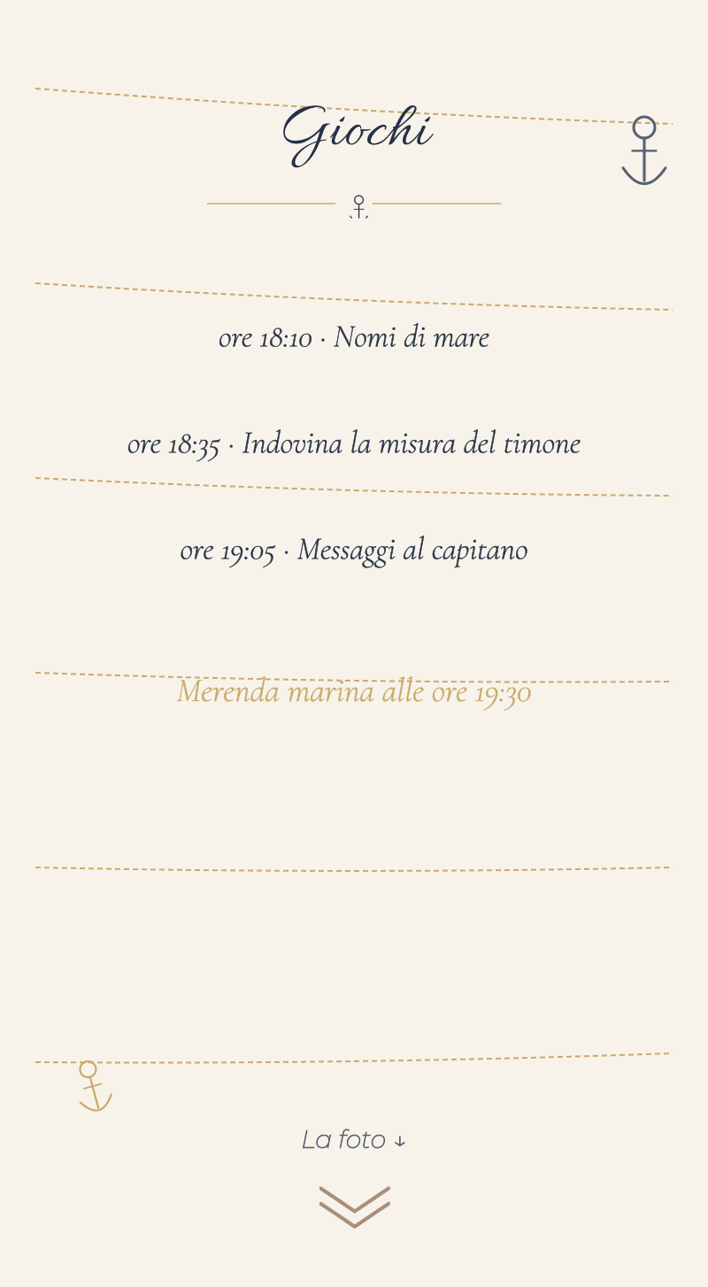 Baby Shower — Piccolo Marinaio — Giochi