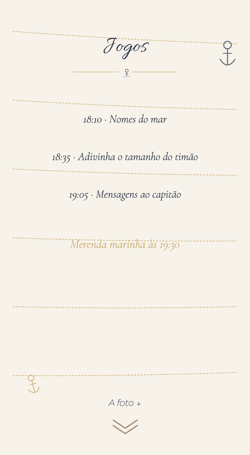 Baby Shower — Bebé Marinheiro — Jogos