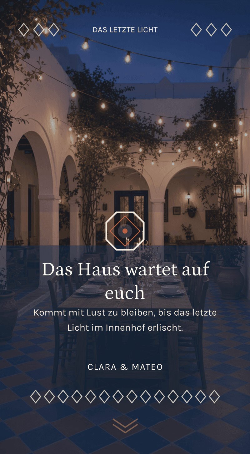 Hochzeit — Das Kalkhaus — Das letzte Licht
