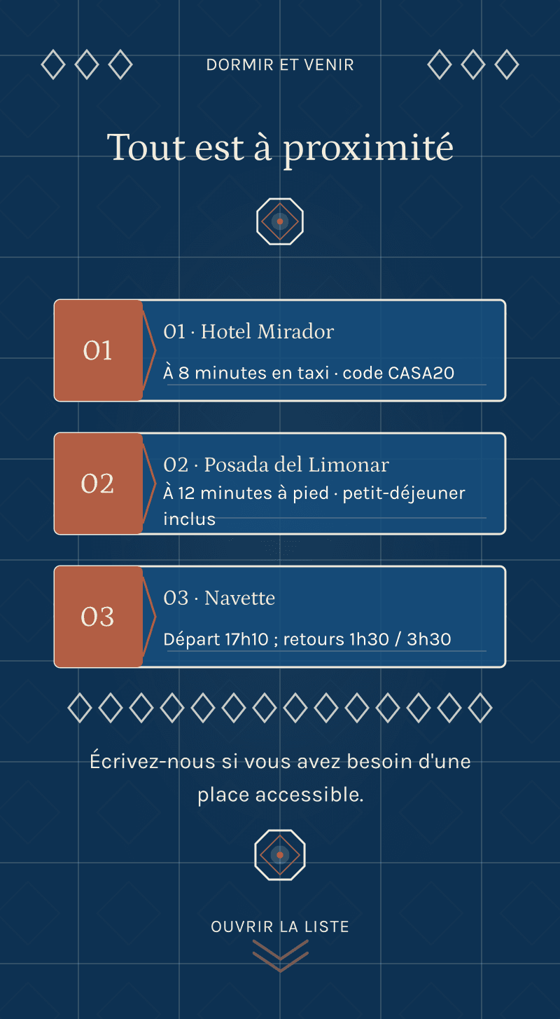 Mariage — Maison de Chaux — Dormir et venir