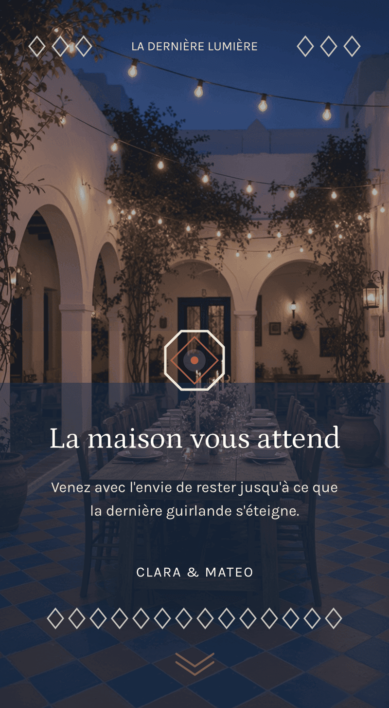 Mariage — Maison de Chaux — La dernière lumière