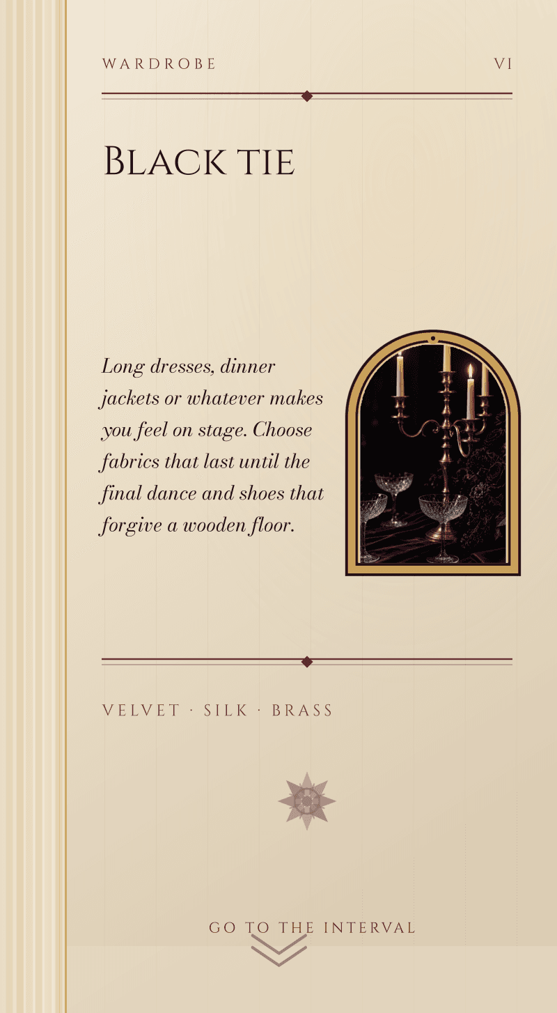 Wedding — Midnight Opera — Wardrobe