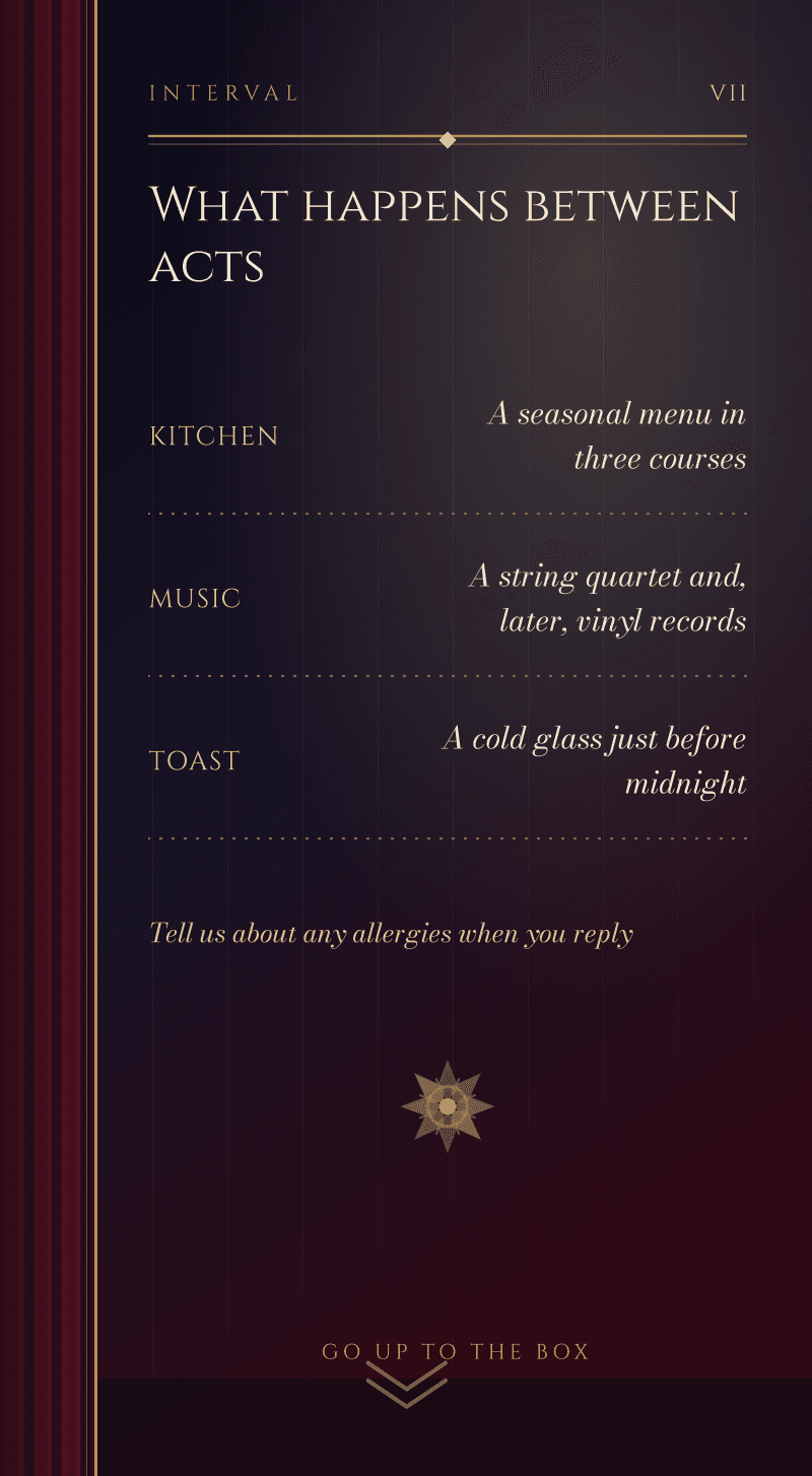 Wedding — Midnight Opera — Interval