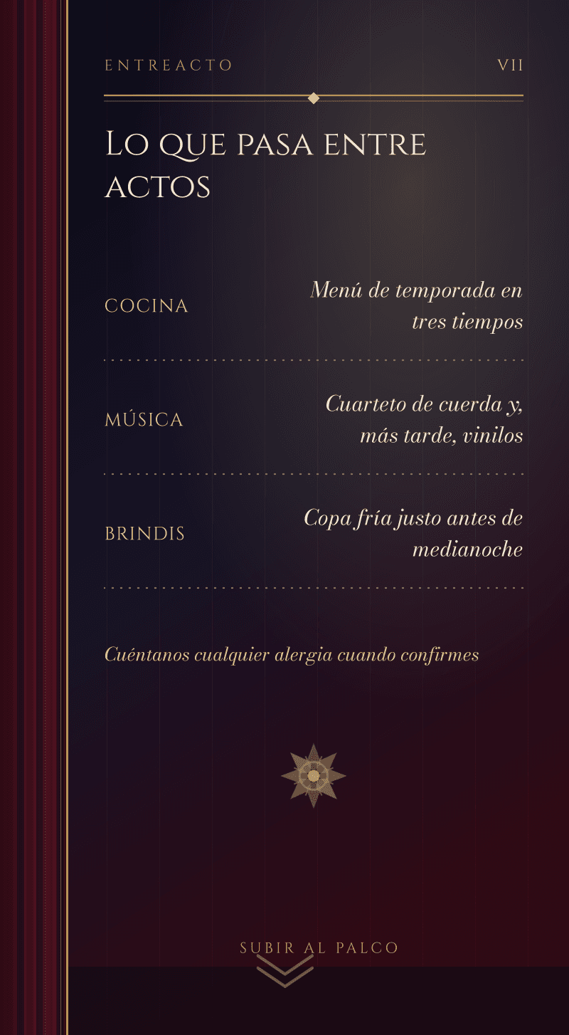 Boda — Ópera de Medianoche — Entreacto