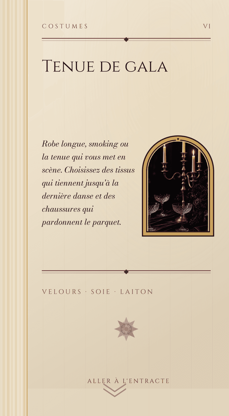 Mariage — Opéra de Minuit — Garde-robe