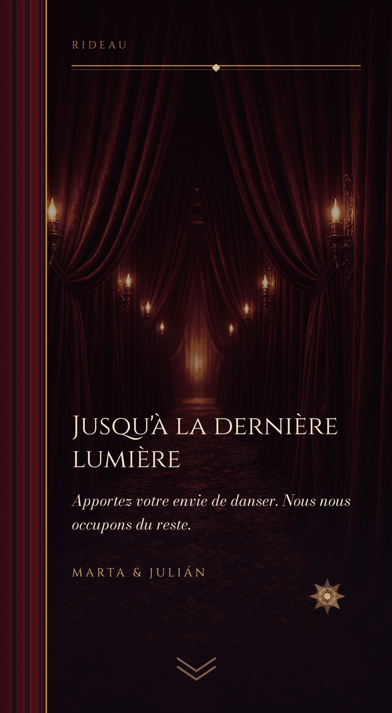 Mariage — Opéra de Minuit — Rideau