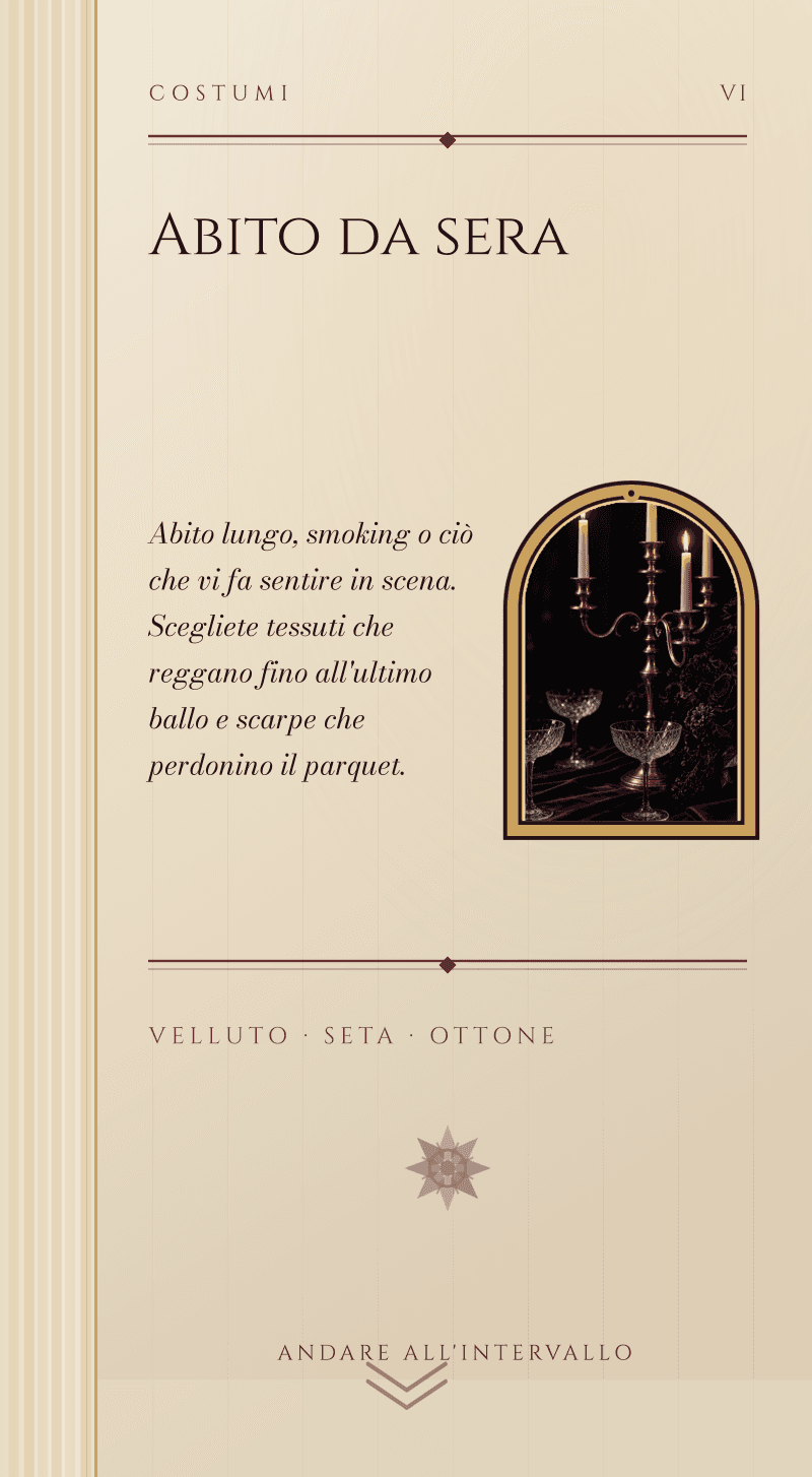 Matrimonio — Opera di Mezzanotte — Guardaroba