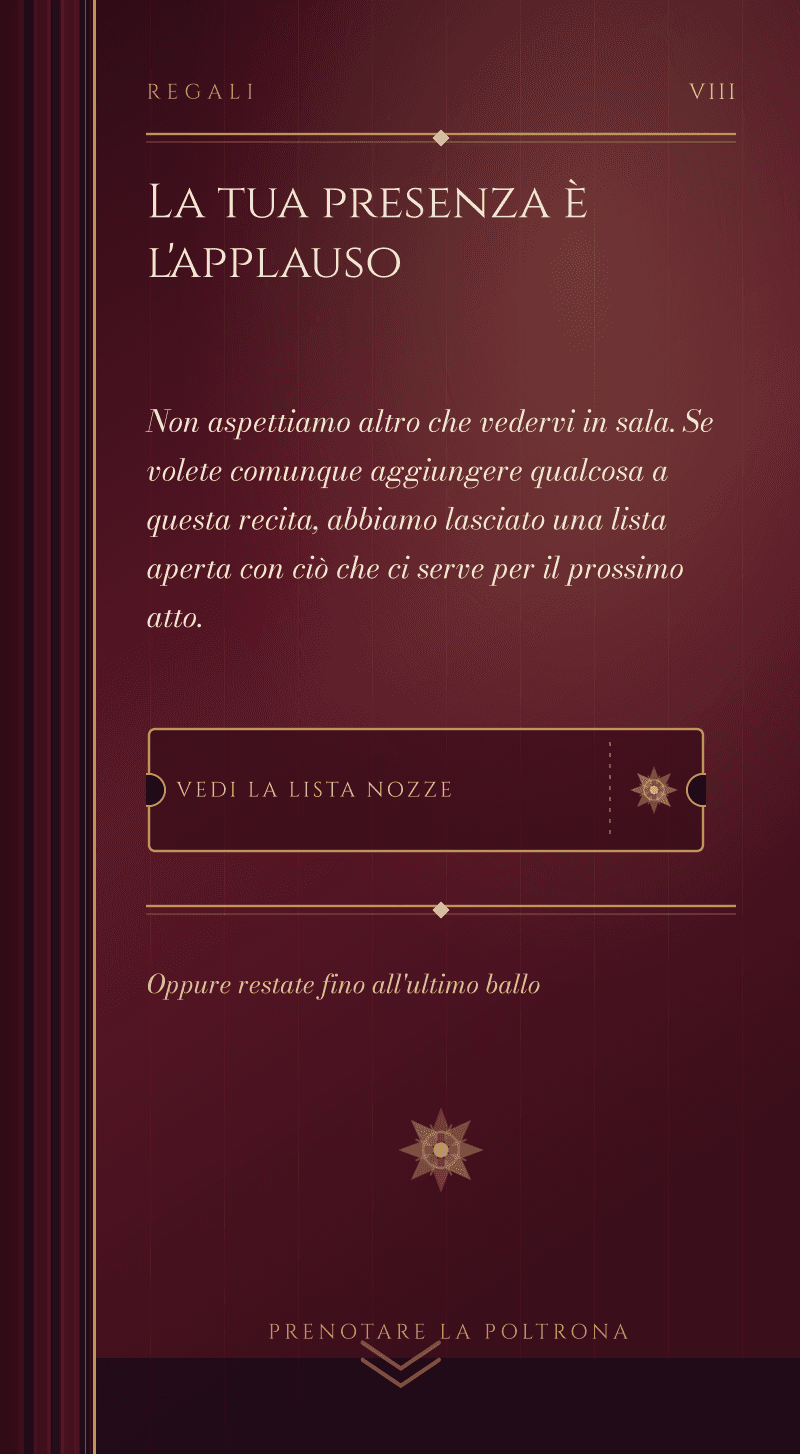 Matrimonio — Opera di Mezzanotte — Omaggi