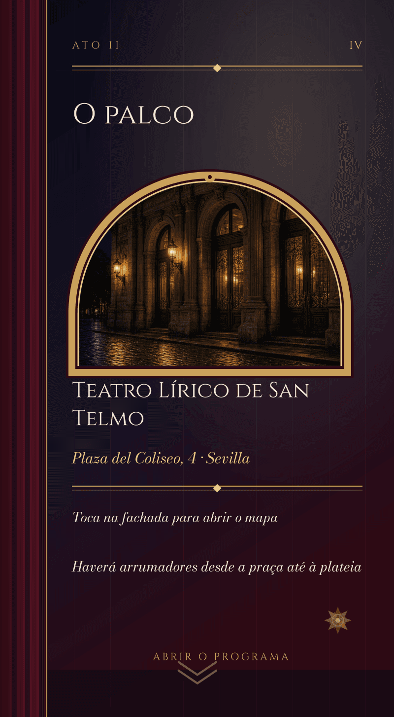 Casamento — Ópera da Meia-Noite — Ato II · O palco