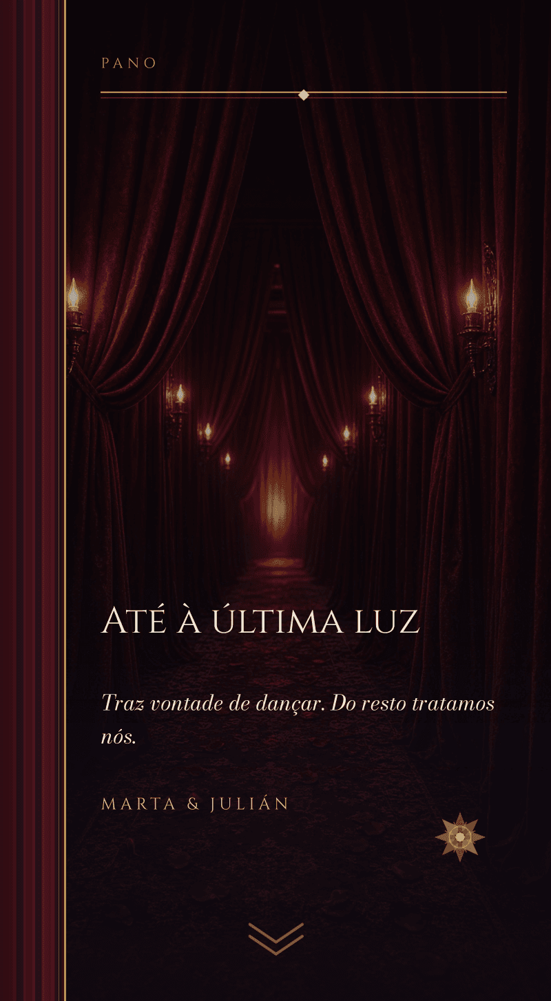 Casamento — Ópera da Meia-Noite — Pano