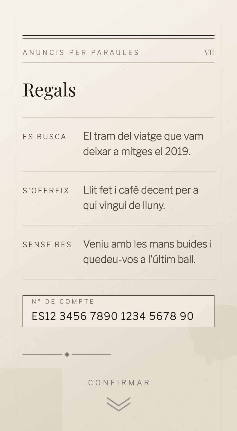 Boda — Tinta i Lli — Anuncis