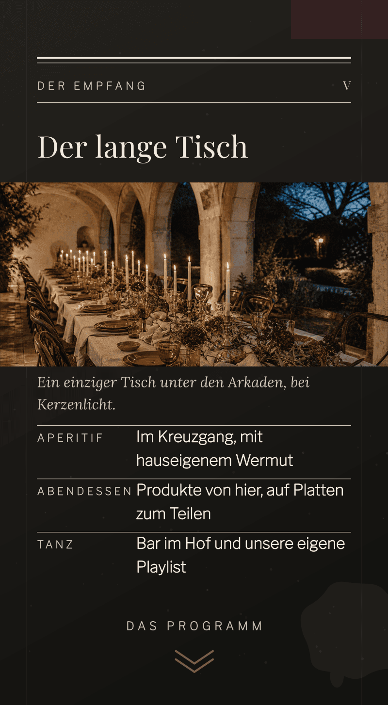 Hochzeit — Tinte und Leinen — Der Empfang