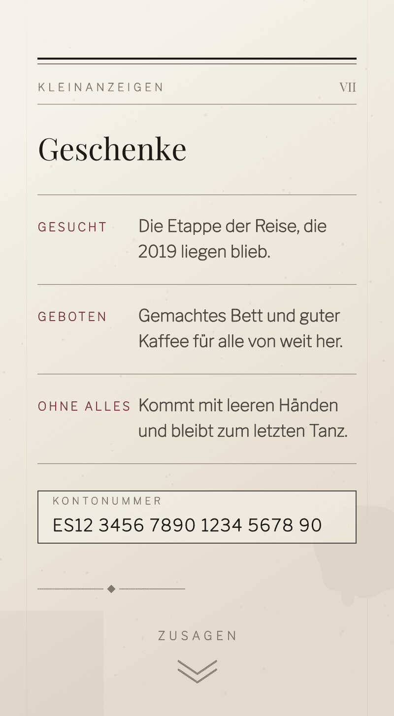 Hochzeit — Tinte und Leinen — Kleinanzeigen