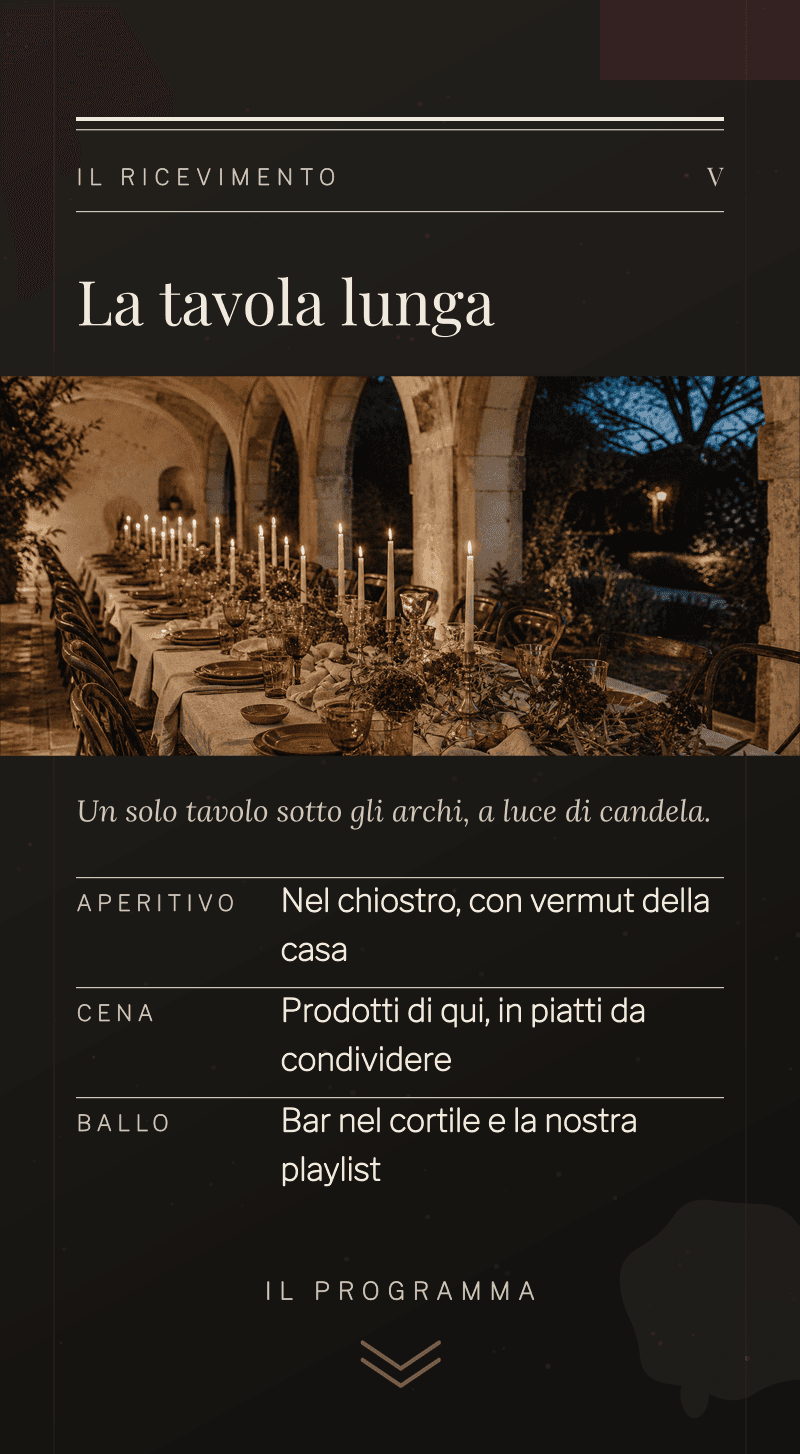 Matrimonio — Inchiostro e Lino — Il banchetto