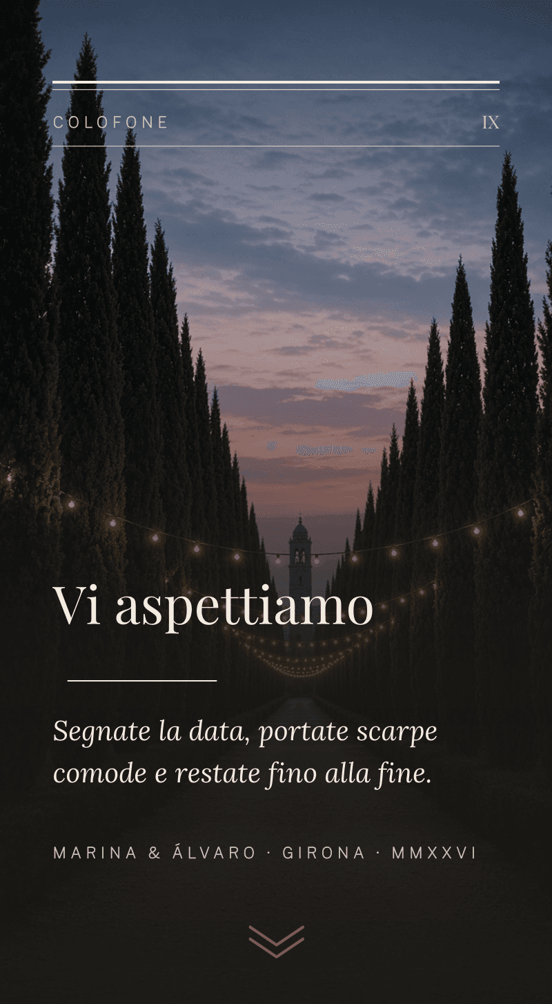 Matrimonio — Inchiostro e Lino — Colofone