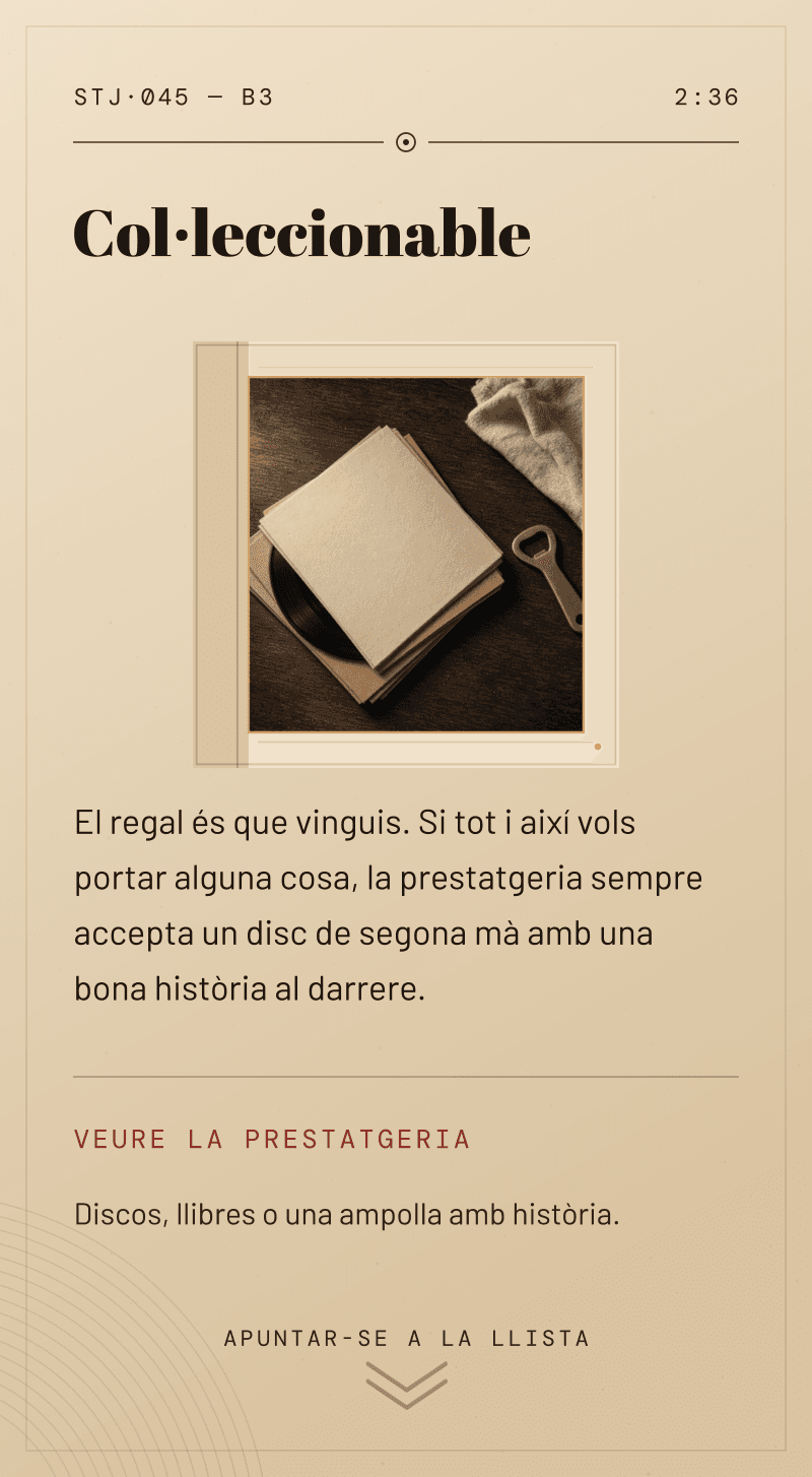 Aniversari — Cara B — Col·leccionable