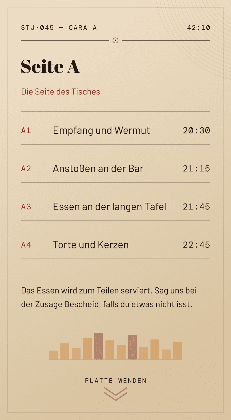 Geburtstag — Seite B — Seite A