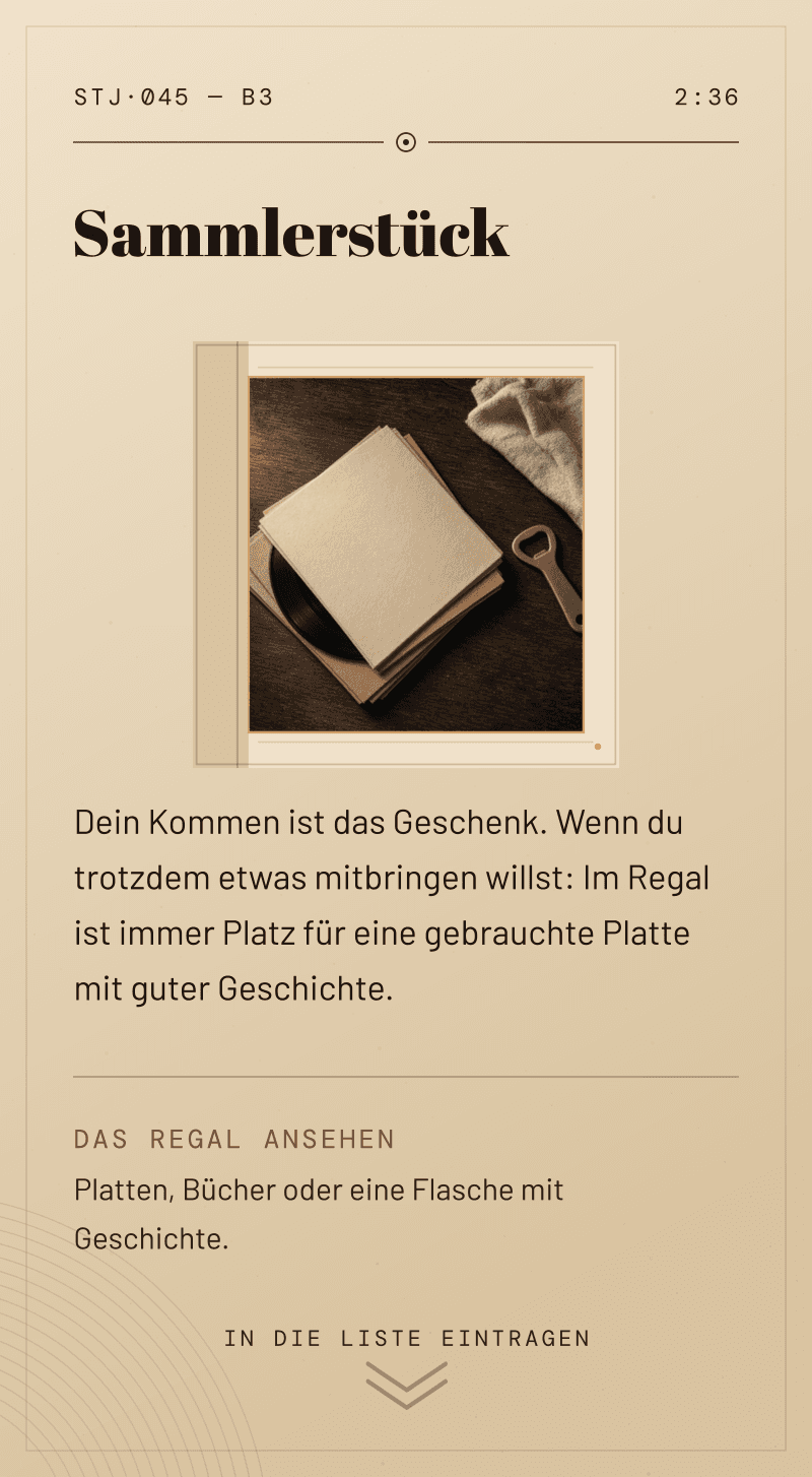 Geburtstag — Seite B — Sammlerstück