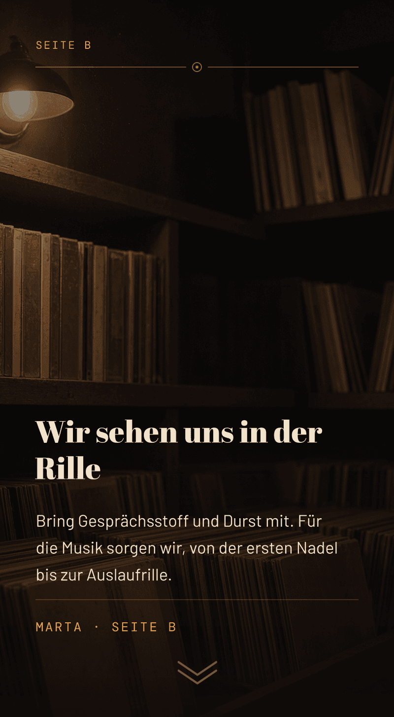 Geburtstag — Seite B — Auslaufrille