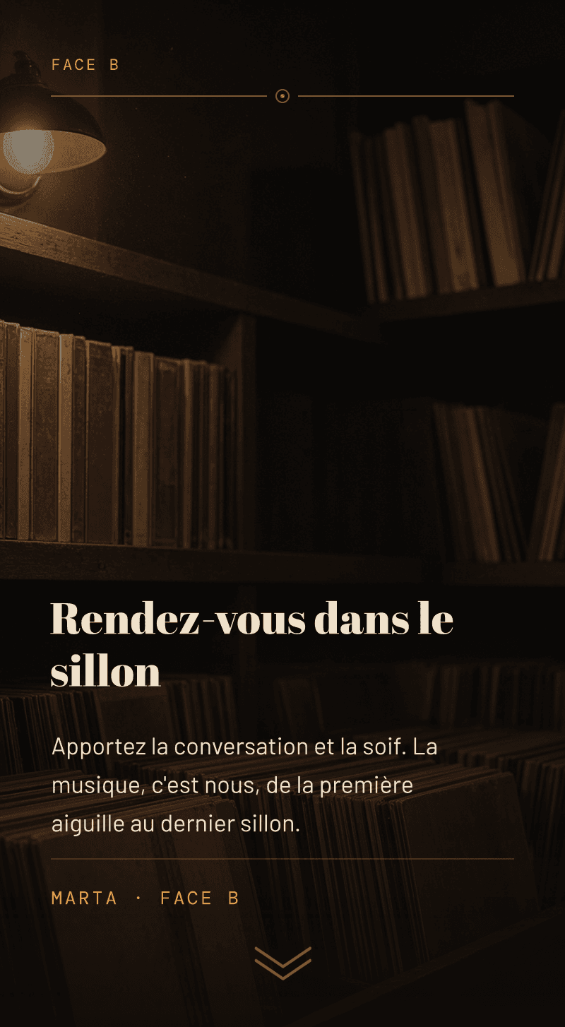 Anniversaire — Face B — Sillon de sortie